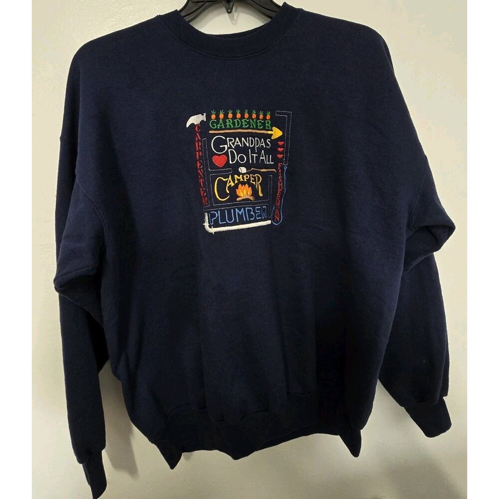 Mens HANES Long Sleeve Crewneck‎ Size XL Vintage Limited Edition Grandpa